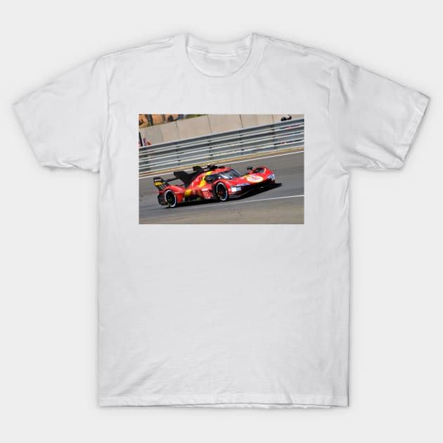 Ferrari 499P no50 24 Hours of Le Mans 2023 T-Shirt by AndyEvansPhotos